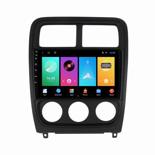 Navigatie dedicata cu Android Dodge Caliber 2010 - 2012, 1GB RAM, Radio GPS Dual Zone, Display HD IPS 9" Touchscreen, Internet Wi-Fi, Bluetooth, MirrorLink, USB