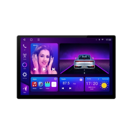 Navigatie dedicata cu Android Alfa Romeo 159 2005 - 2013, 2GB RAM, Radio GPS Dual Zone, Display 2K QLED 13" Touchscreen, Internet Wi-Fi si slot SIM 4G, Bluetooth, MirrorLink, USB