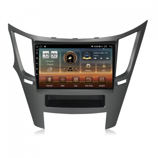 Navigatie dedicata cu Android Subaru Outback / Legacy 2009 - 2014, 8GB RAM, Radio GPS Dual Zone, Display HD QLED 9" Touchscreen, Internet Wi-Fi si slot SIM 4G, Bluetooth, MirrorLink, USB