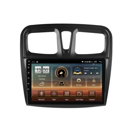 Navigatie dedicata cu Android Dacia Logan II 2012 - 2020, 4GB RAM, Radio GPS Dual Zone, Display HD QLED 10" Touchscreen, Internet Wi-Fi si slot SIM 4G, Bluetooth, MirrorLink, USB