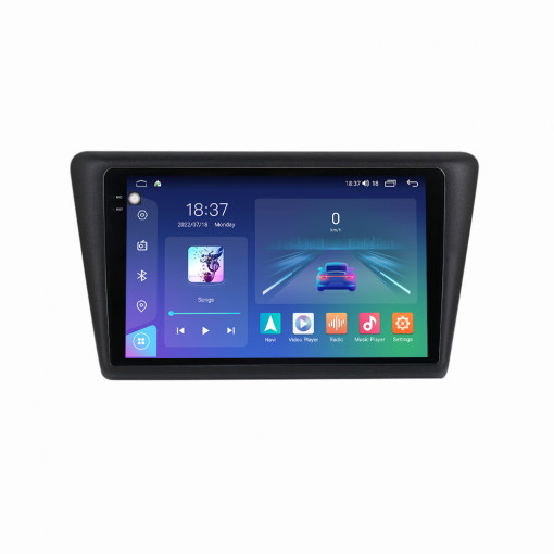 Navigatie dedicata cu Android Skoda Rapid 2011 - 2019, 8GB RAM, Radio GPS Dual Zone, Display 2K QLED 9.5" Touchscreen, Internet Wi-Fi si slot SIM 4G, Bluetooth, MirrorLink, USB