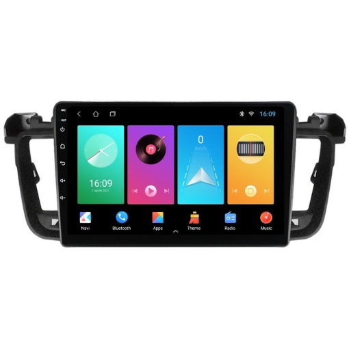 Navigatie dedicata cu Android Peugeot 508 I 2010 - 2018, 2GB RAM, Radio GPS Dual Zone, Display HD IPS 9" Touchscreen, Internet Wi-Fi, Bluetooth, MirrorLink, USB