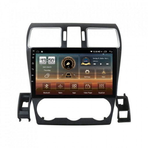 Navigatie dedicata cu Android Subaru Forester 2013 - 2018, 8GB RAM, Radio GPS Dual Zone, Display HD QLED 9" Touchscreen, Internet Wi-Fi si slot SIM 4G, Bluetooth, MirrorLink, USB