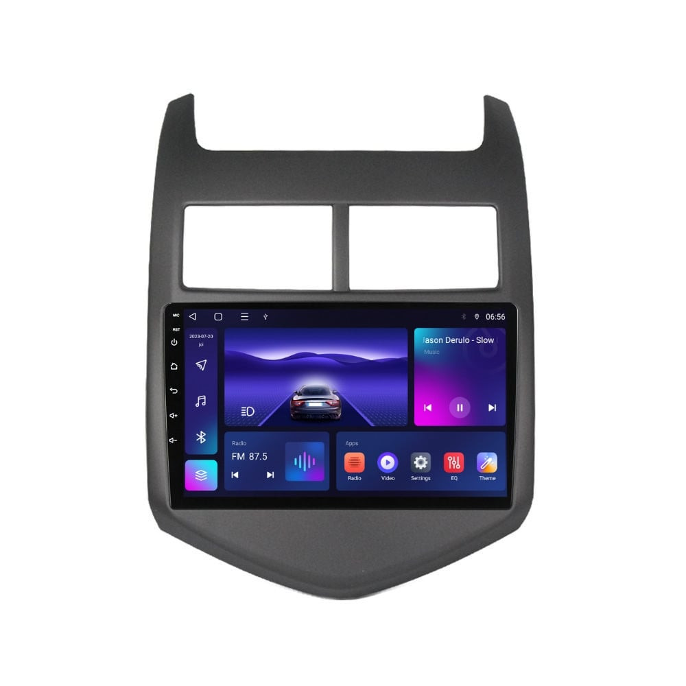 Navigatie dedicata cu Android Chevrolet Aveo 2011 - 2014, 3GB RAM, Radio GPS Dual Zone, Display HD QLED 9" Touchscreen, Internet Wi-Fi si slot SIM 4G, Bluetooth, MirrorLink, USB