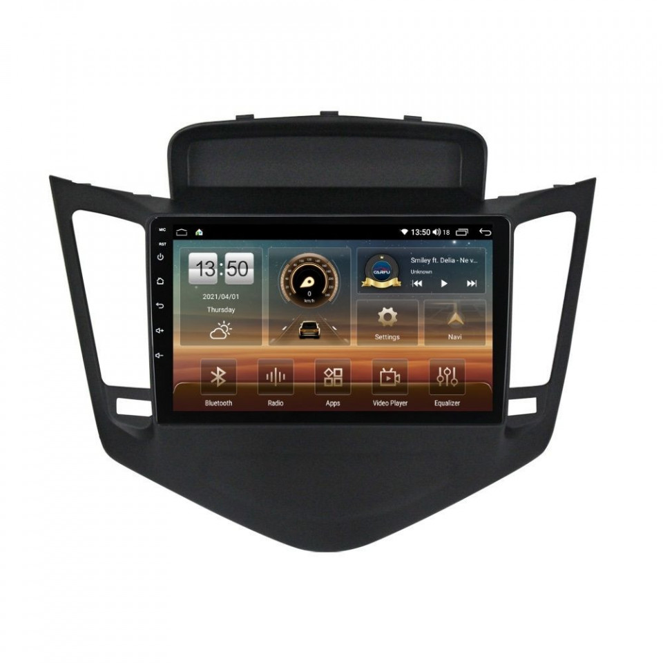 Navigatie dedicata cu Android Chevrolet Cruze 2008 - 2013, 8GB RAM, Radio GPS Dual Zone, Display HD QLED 9" Touchscreen, Internet Wi-Fi si slot SIM 4G, Bluetooth, MirrorLink, USB