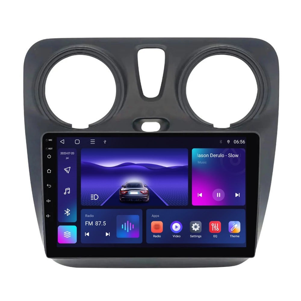 Navigatie dedicata cu Android Dacia Dokker dupa 2012, 3GB RAM, Radio GPS Dual Zone, Display HD QLED 9" Touchscreen, Internet Wi-Fi si slot SIM 4G, Bluetooth, MirrorLink, USB