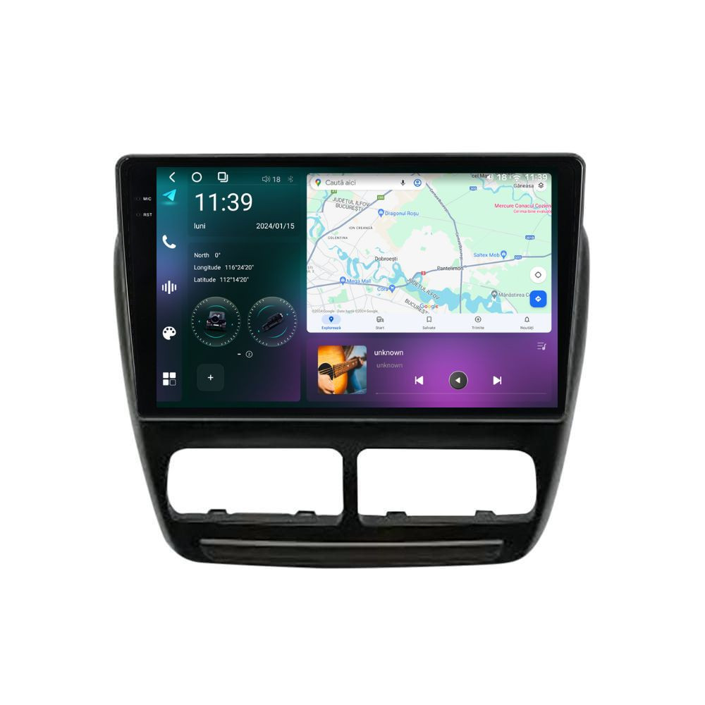 Navigatie dedicata cu Android Fiat Doblo 2010 - 2015, 12GB RAM, Radio GPS Dual Zone, Display 2K QLED 10.36" Touchscreen, Internet Wi-Fi si slot SIM 4G, Bluetooth, MirrorLink, USB