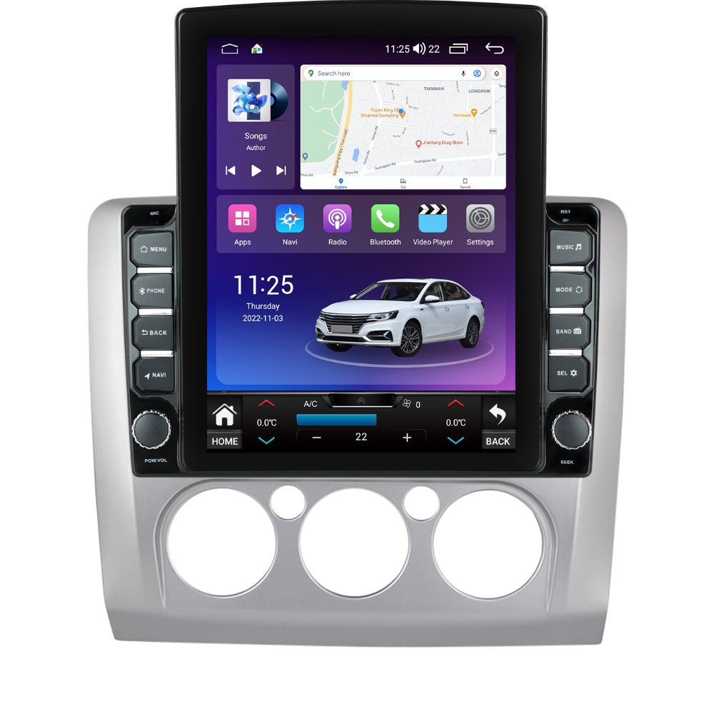 Navigatie dedicata cu Android Ford Focus II 2004 - 2011, clima manuala, 4GB RAM, Radio GPS Dual Zone, Touchscreen IPS 9.7" HD tip Tesla, Internet Wi-Fi si slot SIM 4G, Bluetooth, MirrorLink, USB