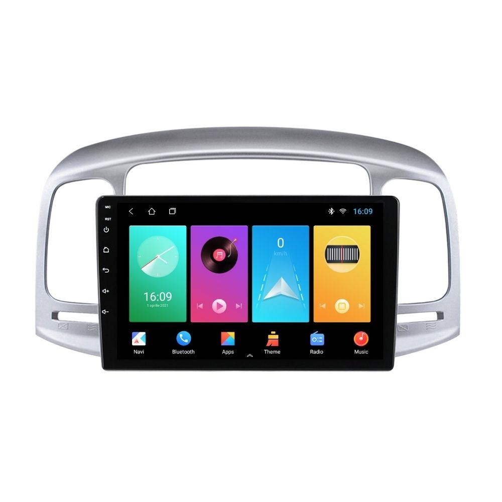 Navigatie dedicata cu Android Hyundai Accent III 2005 - 2010, 2GB RAM, Radio GPS Dual Zone, Display HD IPS 9" Touchscreen, Internet Wi-Fi, Bluetooth, MirrorLink, USB