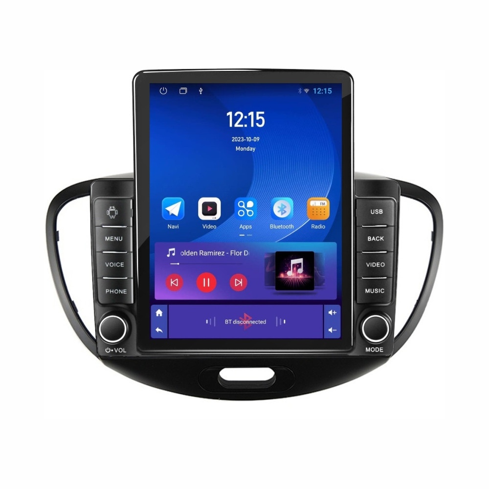 Navigatie dedicata cu Android Hyundai i10 2007 - 2013, 1GB RAM, Radio GPS Dual Zone, Touchscreen IPS 9.7" HD tip Tesla, Internet Wi-Fi, Bluetooth, MirrorLink, USB