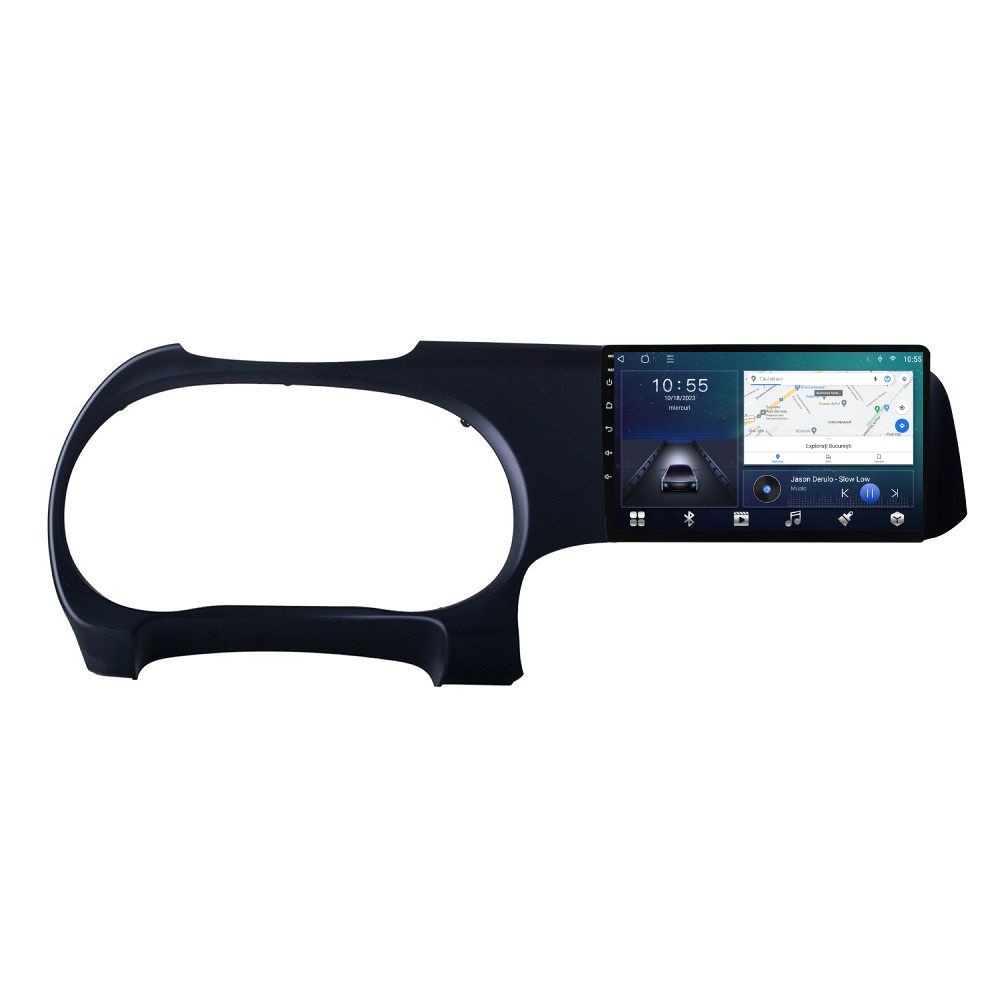 Navigatie dedicata cu Android Hyundai i10 dupa 2020, 2GB RAM, Radio GPS Dual Zone, Display HD QLED 9" Touchscreen, Internet Wi-Fi si slot SIM 4G, Bluetooth, MirrorLink, USB