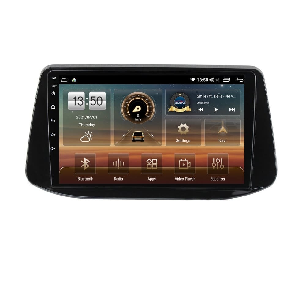 Navigatie dedicata cu Android Hyundai i30 dupa 2017, 4GB RAM, Radio GPS Dual Zone, Display HD QLED 9" Touchscreen, Internet Wi-Fi si slot SIM 4G, Bluetooth, MirrorLink, USB