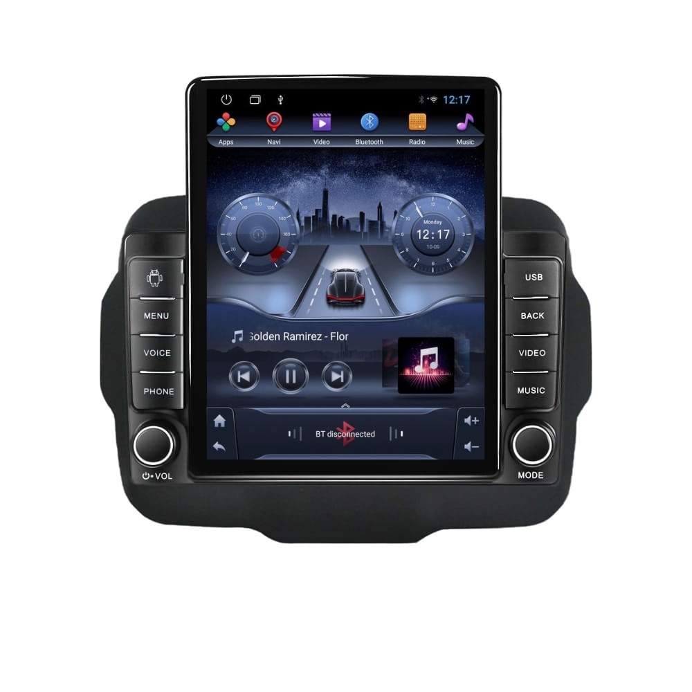 Navigatie dedicata cu Android Jeep Renegade dupa 2014, 2GB RAM, Radio GPS Dual Zone, Touchscreen IPS 9.7" HD tip Tesla, Internet Wi-Fi, Bluetooth, MirrorLink, USB