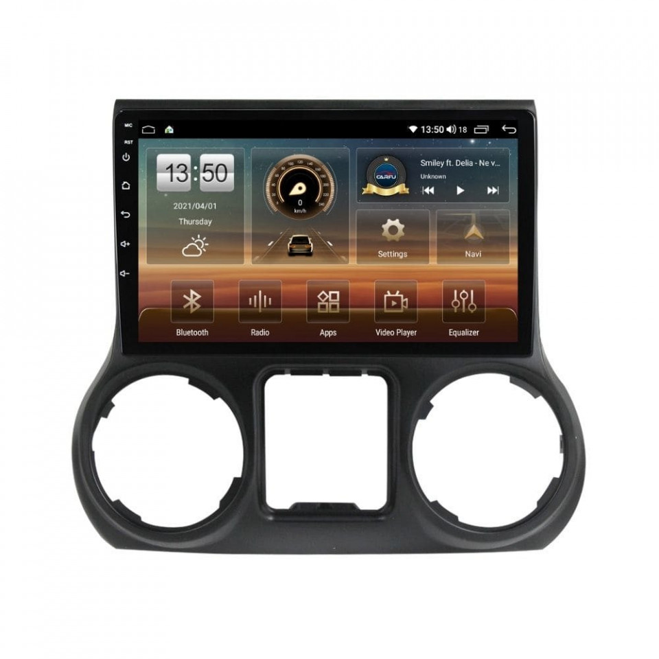 Navigatie dedicata cu Android Jeep Wrangler III (JK) 2015 - 2018, 8GB RAM, Radio GPS Dual Zone, Display HD QLED 10" Touchscreen, Internet Wi-Fi si slot SIM 4G, Bluetooth, MirrorLink, USB