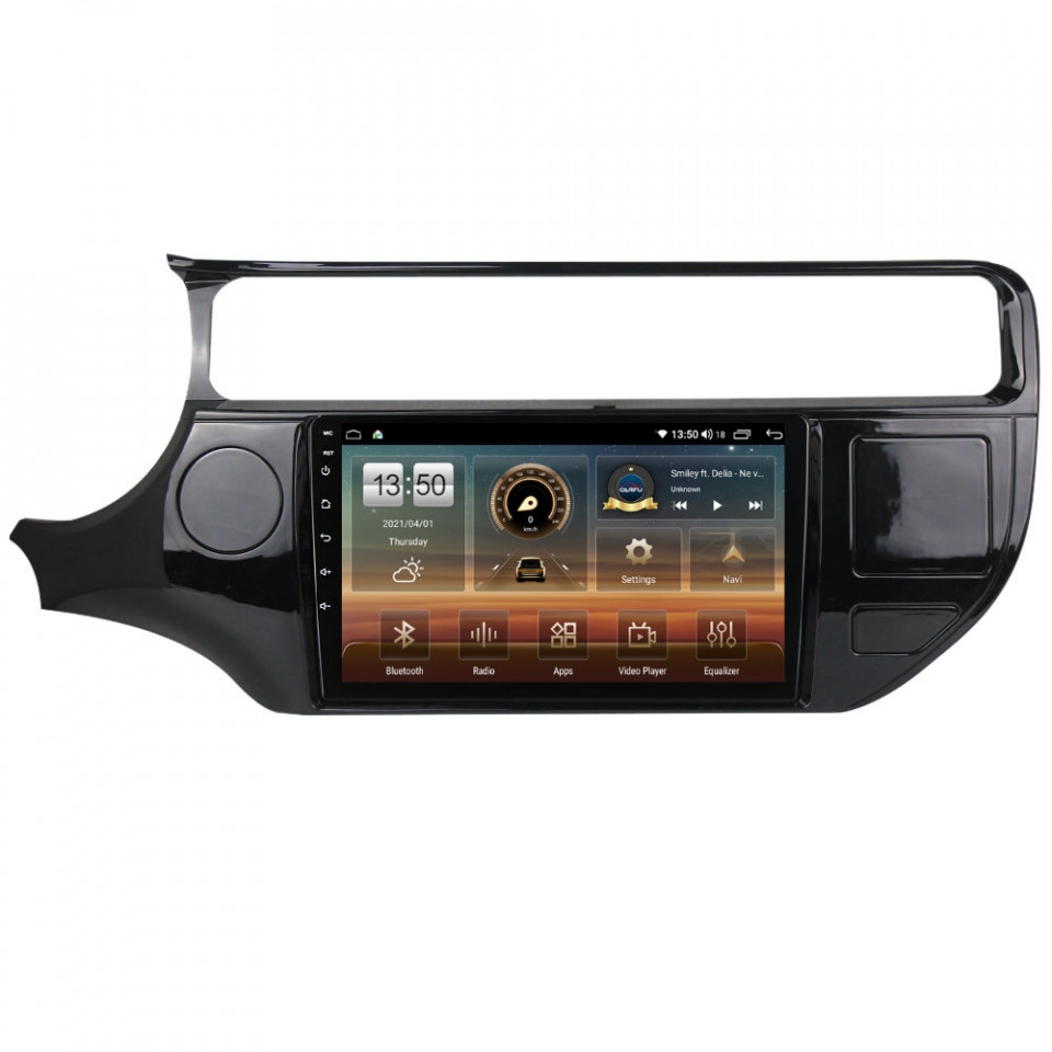 Navigatie dedicata cu Android Kia Rio III 2014 - 2017, 6GB RAM, Radio GPS Dual Zone, Display HD QLED 9" Touchscreen, Internet Wi-Fi si slot SIM 4G, Bluetooth, MirrorLink, USB