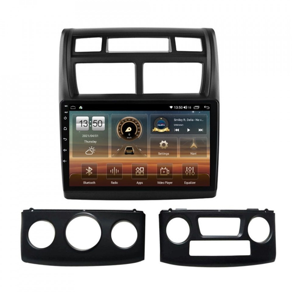 Navigatie dedicata cu Android KIA Sportage 2004 - 2010, 8GB RAM, Radio GPS Dual Zone, Display HD QLED 9" Touchscreen, Internet Wi-Fi si slot SIM 4G, Bluetooth, MirrorLink, USB