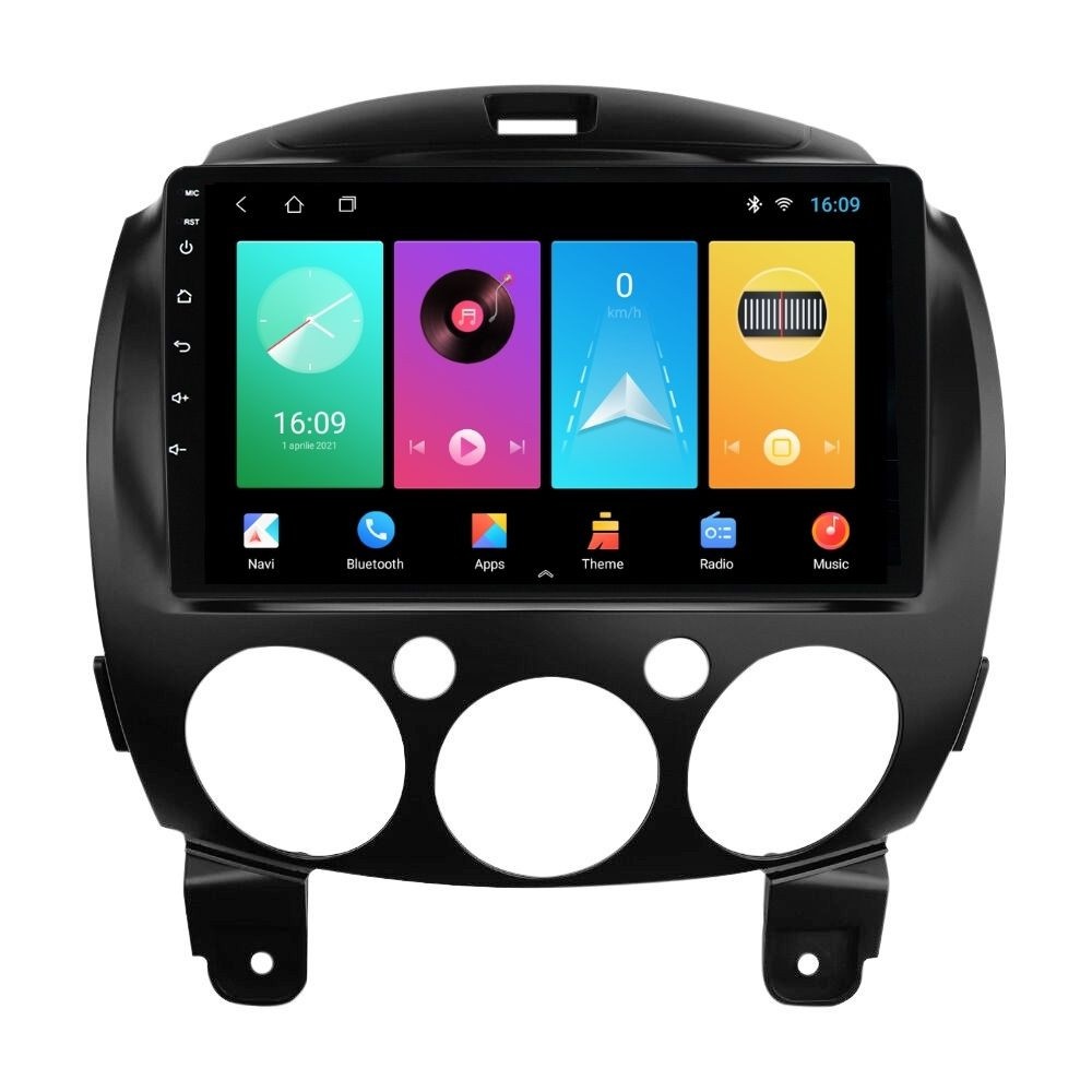 Navigatie dedicata cu Android Mazda 2 2007 - 2014, 2GB RAM, Radio GPS Dual Zone, Display HD IPS 9" Touchscreen, Internet Wi-Fi, Bluetooth, MirrorLink, USB