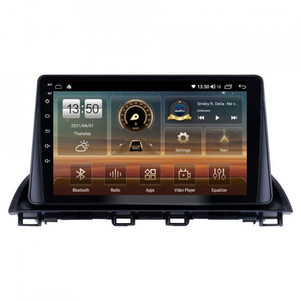 Navigatie dedicata cu Android Mazda 3 2013 - 2019, 8GB RAM, Radio GPS Dual Zone, Display HD QLED 9" Touchscreen, Internet Wi-Fi si slot SIM 4G, Bluetooth, MirrorLink, USB