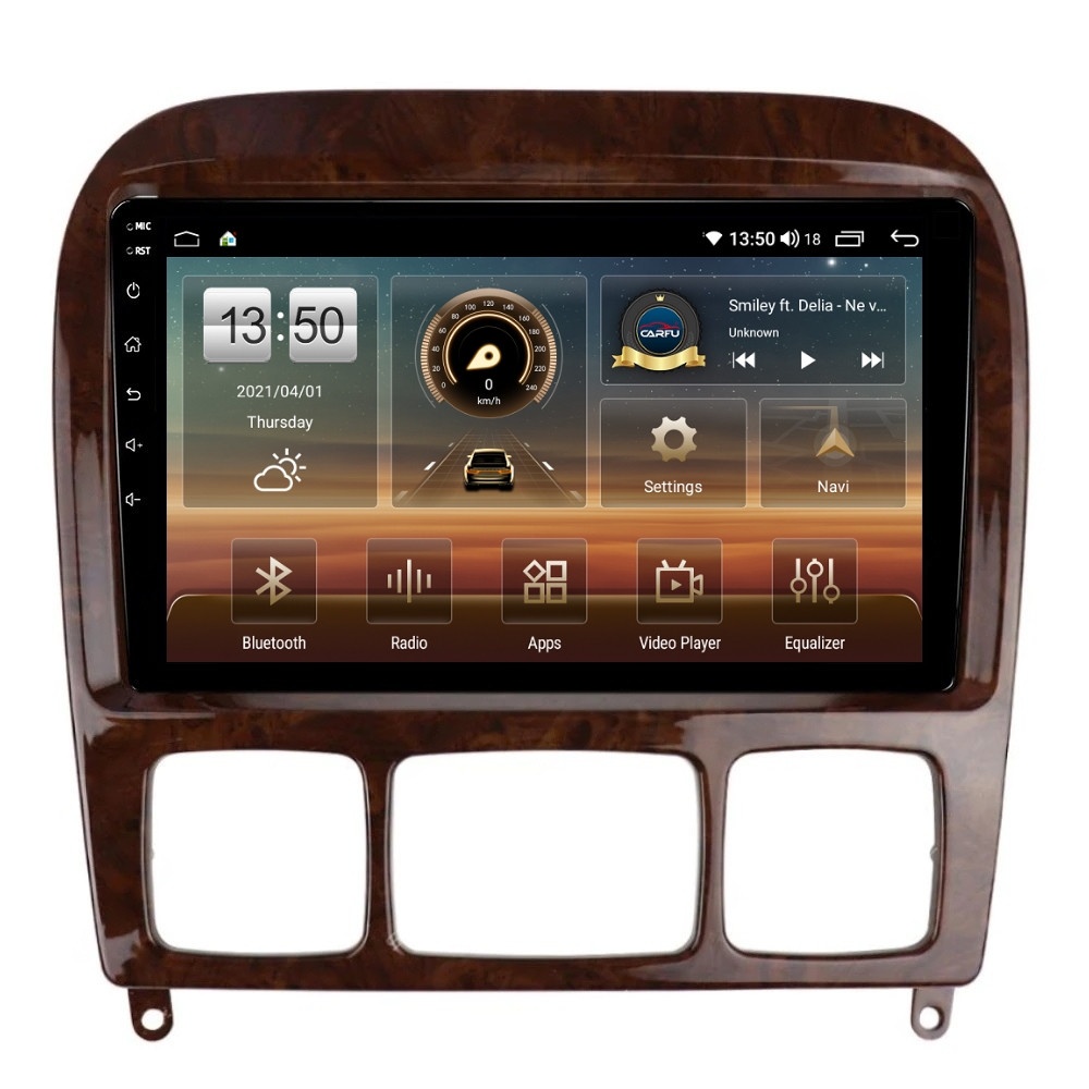 Navigatie dedicata cu Android Mercedes S-Class W220 1998 - 2005, 4GB RAM, Radio GPS Dual Zone, Display HD QLED 9" Touchscreen, Internet Wi-Fi si slot SIM 4G, Bluetooth, MirrorLink, USB