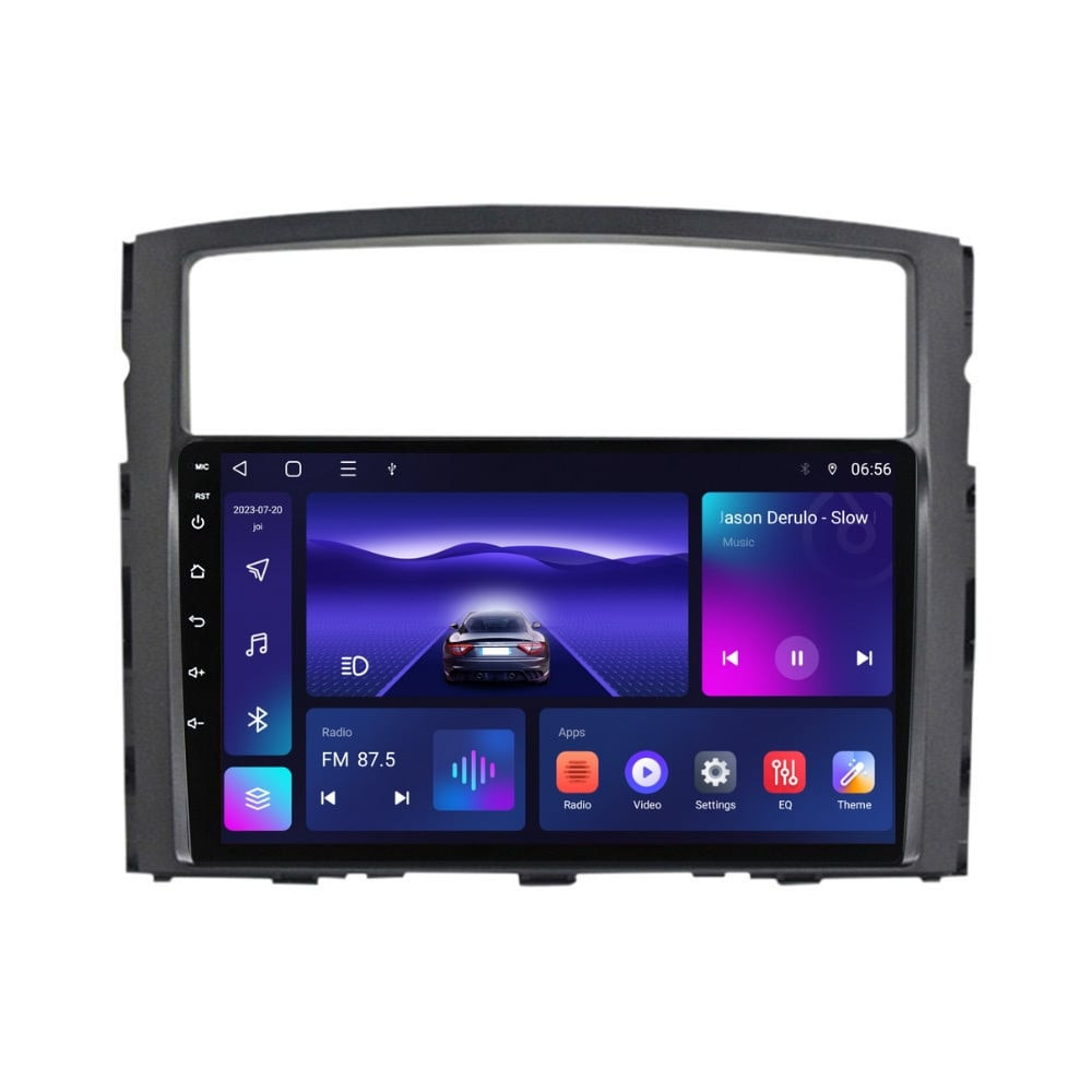 Navigatie dedicata cu Android Mitsubishi Pajero IV 2006 - 2018, 3GB RAM, Radio GPS Dual Zone, Display HD QLED 9" Touchscreen, Internet Wi-Fi si slot SIM 4G, Bluetooth, MirrorLink, USB