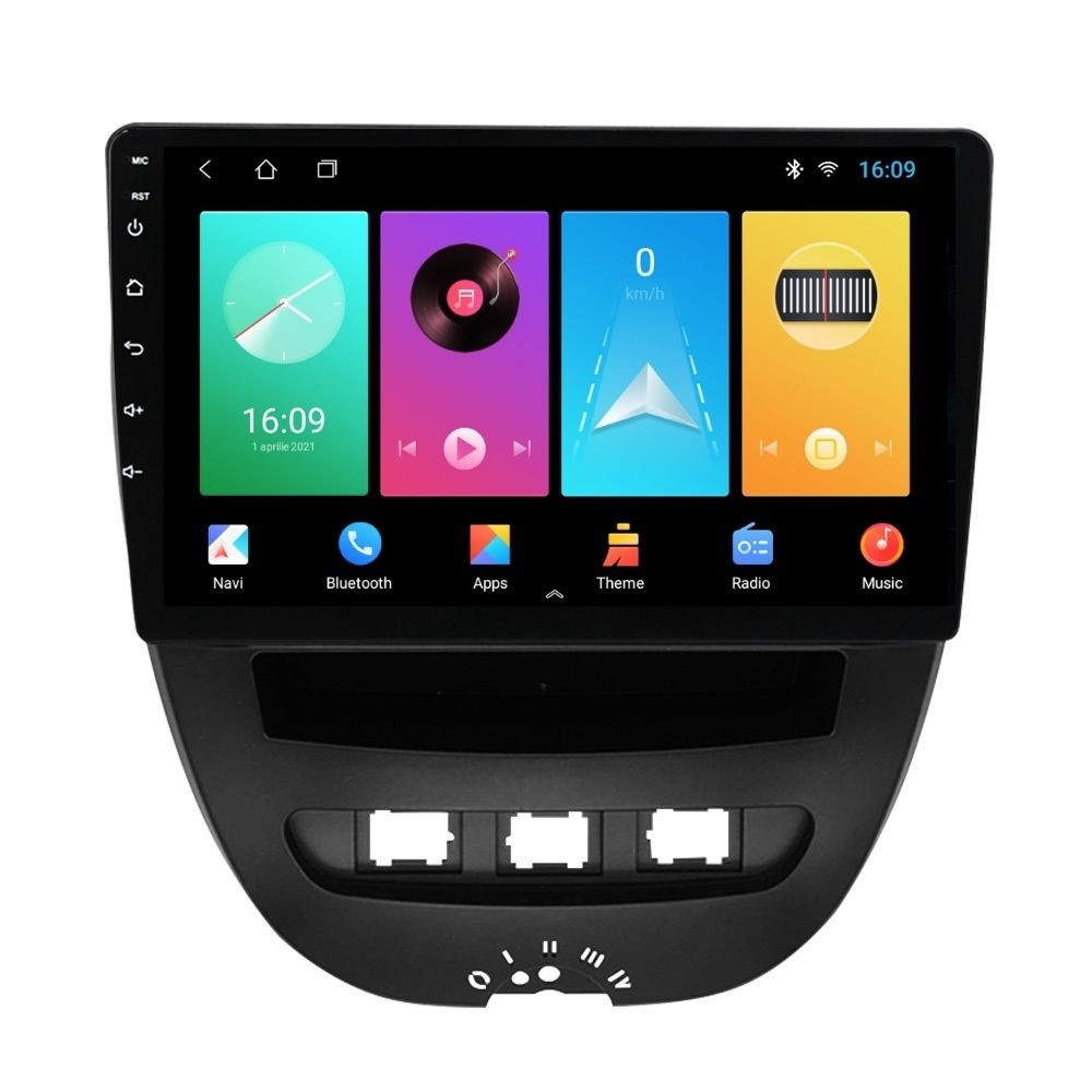 Navigatie dedicata cu Android Peugeot 107 2005 - 2014, 2GB RAM, Radio GPS Dual Zone, Display HD IPS 10" Touchscreen, Internet Wi-Fi, Bluetooth, MirrorLink, USB