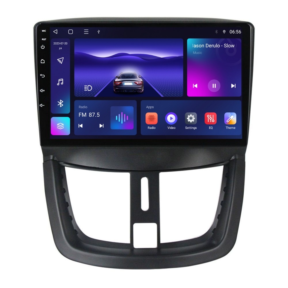 Navigatie dedicata cu Android Peugeot 206+ 2009 - 2014, 4GB RAM, Radio GPS Dual Zone, Display HD IPS 9" Touchscreen, Internet Wi-Fi, Bluetooth, MirrorLink, USB