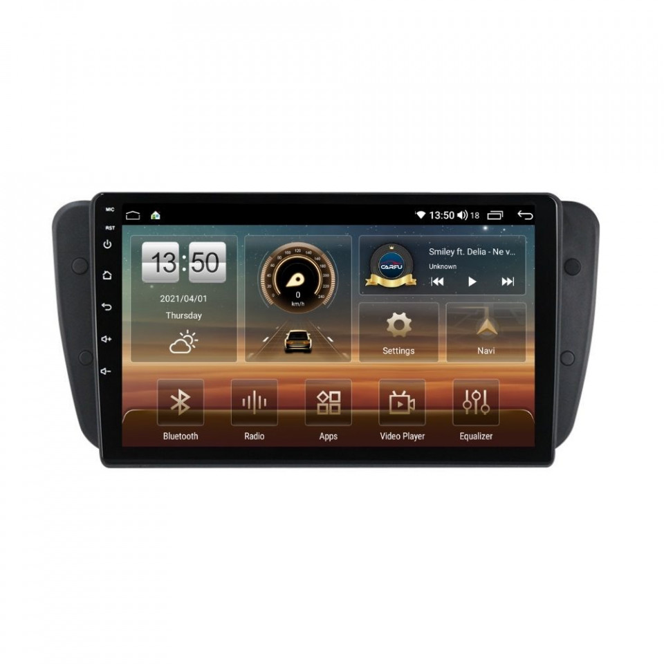Navigatie dedicata cu Android Seat Ibiza IV 2008 - 2013, 8GB RAM, Radio GPS Dual Zone, Display HD QLED 9" Touchscreen, Internet Wi-Fi si slot SIM 4G, Bluetooth, MirrorLink, USB