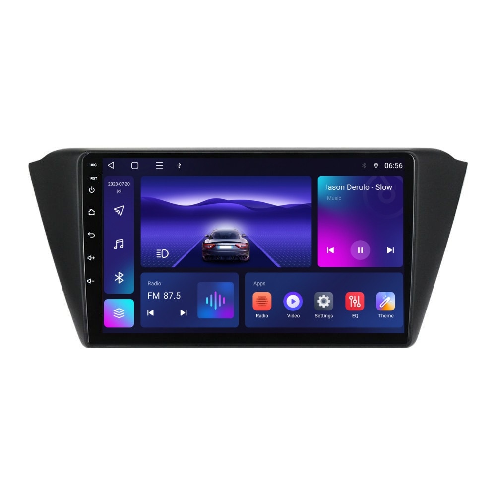 Navigatie dedicata cu Android Skoda Fabia III 2014 - 2021, 4GB RAM, Radio GPS Dual Zone, Display HD IPS 9" Touchscreen, Internet Wi-Fi, Bluetooth, MirrorLink, USB