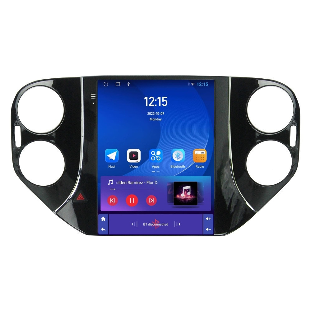 Navigatie dedicata cu Android tip tesla VW Tiguan I 2007 - 2012, 1GB RAM, Radio GPS Dual Zone, Touchscreen IPS 9.7" HD, Internet Wi-Fi, Bluetooth, MirrorLink, USB