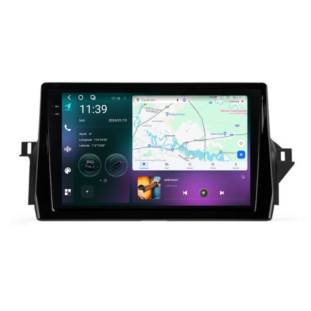 Navigatie dedicata cu Android Toyota Camry 2021 - 2024, 12GB RAM, Radio GPS Dual Zone, Display 2K QLED 10.36" Touchscreen, Internet Wi-Fi si slot SIM 4G, Bluetooth, MirrorLink, USB