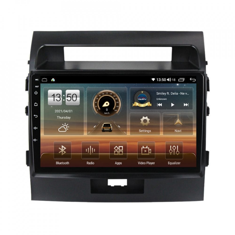 Navigatie dedicata cu Android Toyota Land Cruiser J200 2008 - 2015, 6GB RAM, Radio GPS Dual Zone, Display HD QLED 10" Touchscreen, Internet Wi-Fi si slot SIM 4G, Bluetooth, MirrorLink, USB
