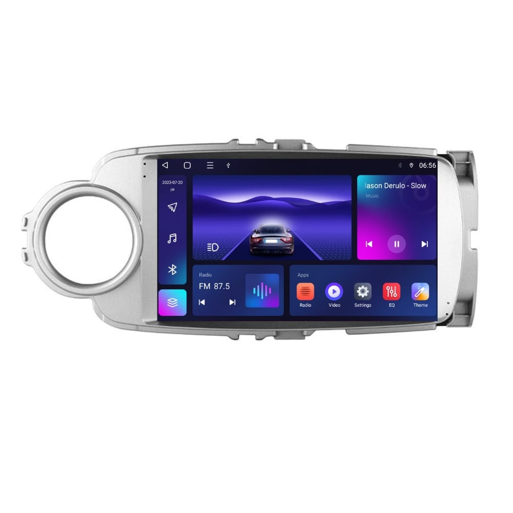 Navigatie dedicata cu Android Toyota Yaris P13 2011 - 2018, 3GB RAM, Radio GPS Dual Zone, Display HD QLED 9" Touchscreen, Internet Wi-Fi si slot SIM 4G, Bluetooth, MirrorLink, USB