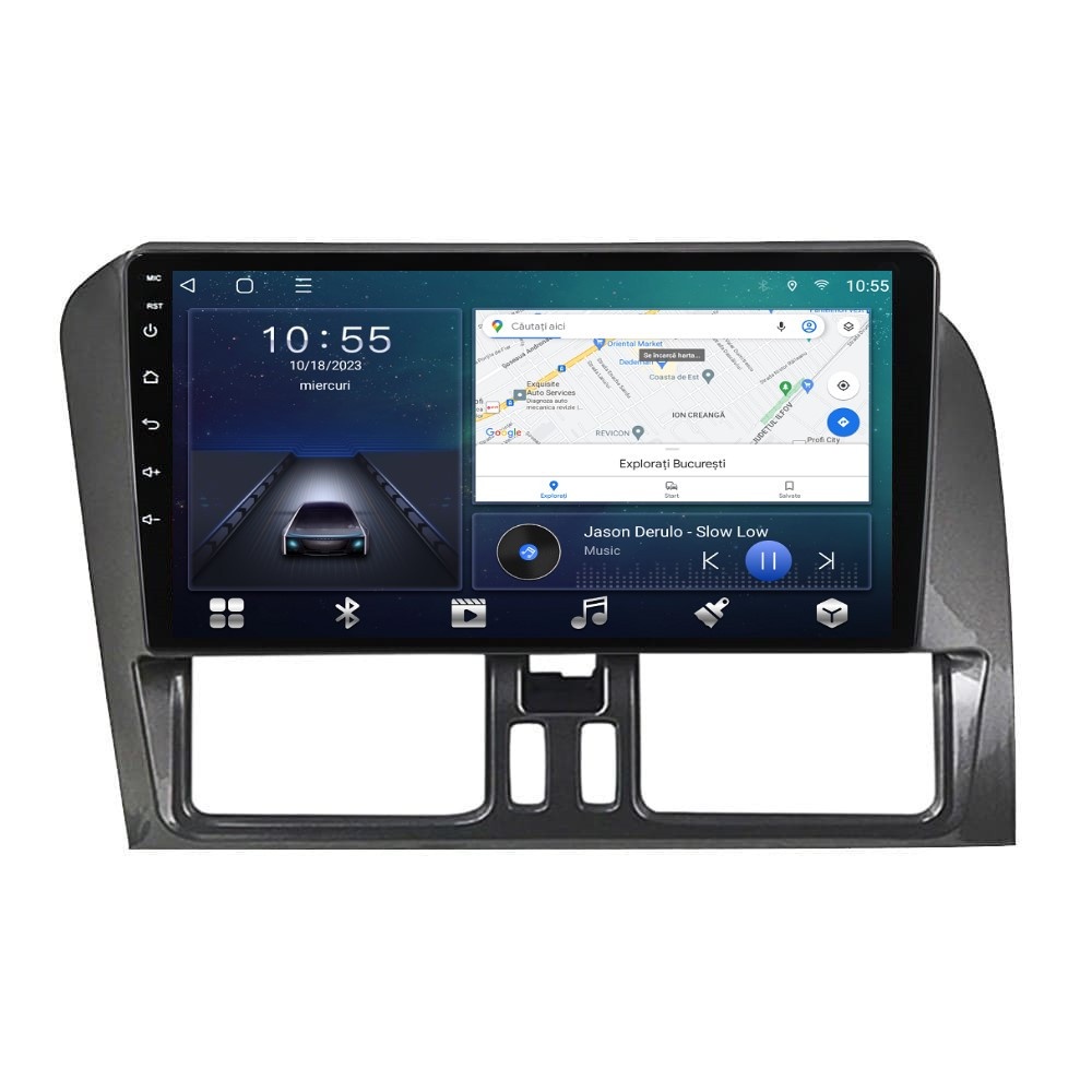 Navigatie dedicata cu Android Volvo XC60 I 2008 - 2013, 2GB RAM, Radio GPS Dual Zone, Display HD QLED 9" Touchscreen, Internet Wi-Fi si slot SIM 4G, Bluetooth, MirrorLink, USB