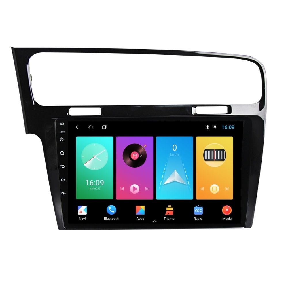 Navigatie dedicata cu Android VW Golf VII 2012 - 2019, negru, 2GB RAM, Radio GPS Dual Zone, Display HD IPS 10" Touchscreen, Internet Wi-Fi, Bluetooth, MirrorLink, USB