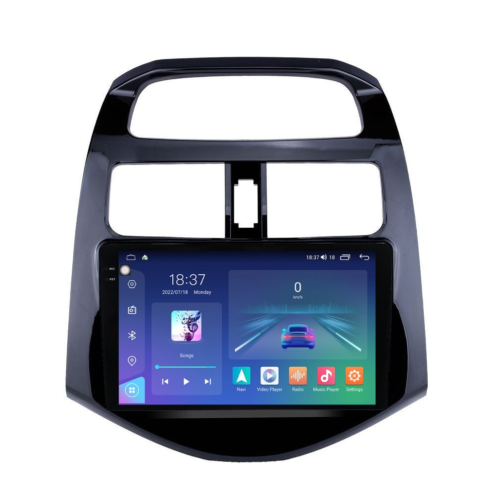 Navigatie dedicata cu Android Chevrolet Spark 2009 - 2015, 4GB RAM, Radio GPS Dual Zone, Display 2K QLED 9.5" Touchscreen, Internet Wi-Fi si slot SIM 4G, Bluetooth, MirrorLink, USB