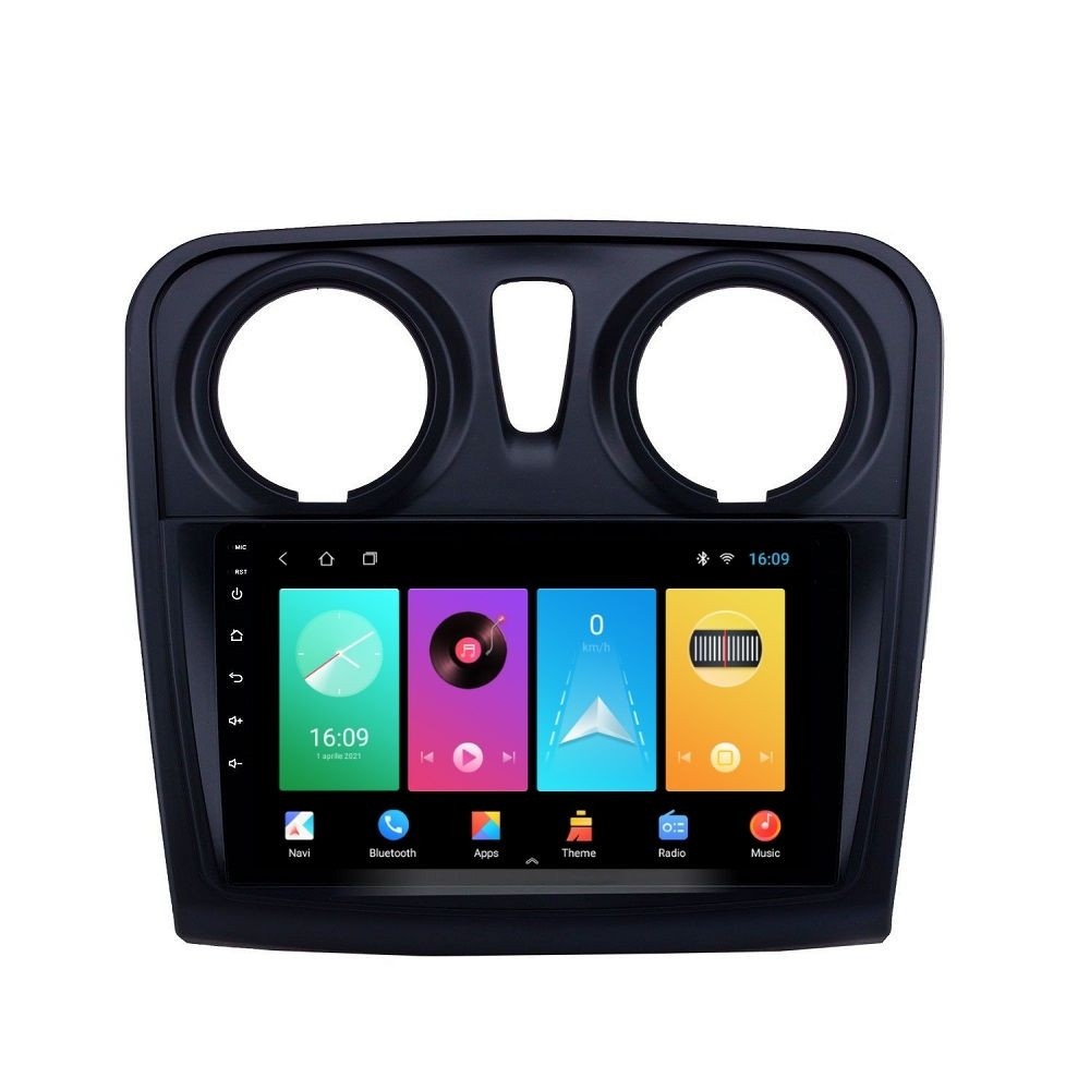 Navigatie dedicata cu Android Dacia Logan II 2012 - 2020, 1GB RAM, Radio GPS Dual Zone, Display HD IPS 9" Touchscreen, Internet Wi-Fi, Bluetooth, MirrorLink, USB
