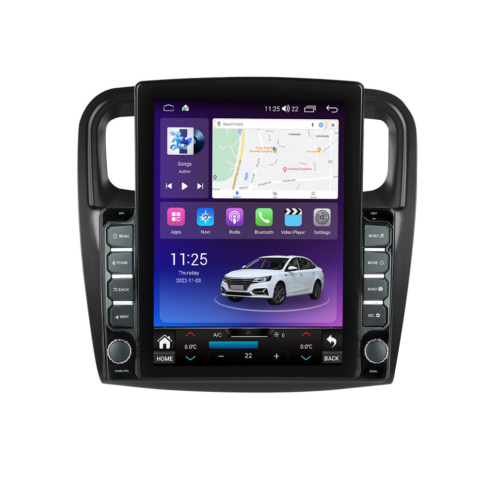 Navigatie dedicata cu Android Dacia Logan II 2012 - 2020, 8GB RAM, Radio GPS Dual Zone, Touchscreen IPS 9.7" HD tip Tesla, Internet Wi-Fi si slot SIM 4G, Bluetooth, MirrorLink, USB