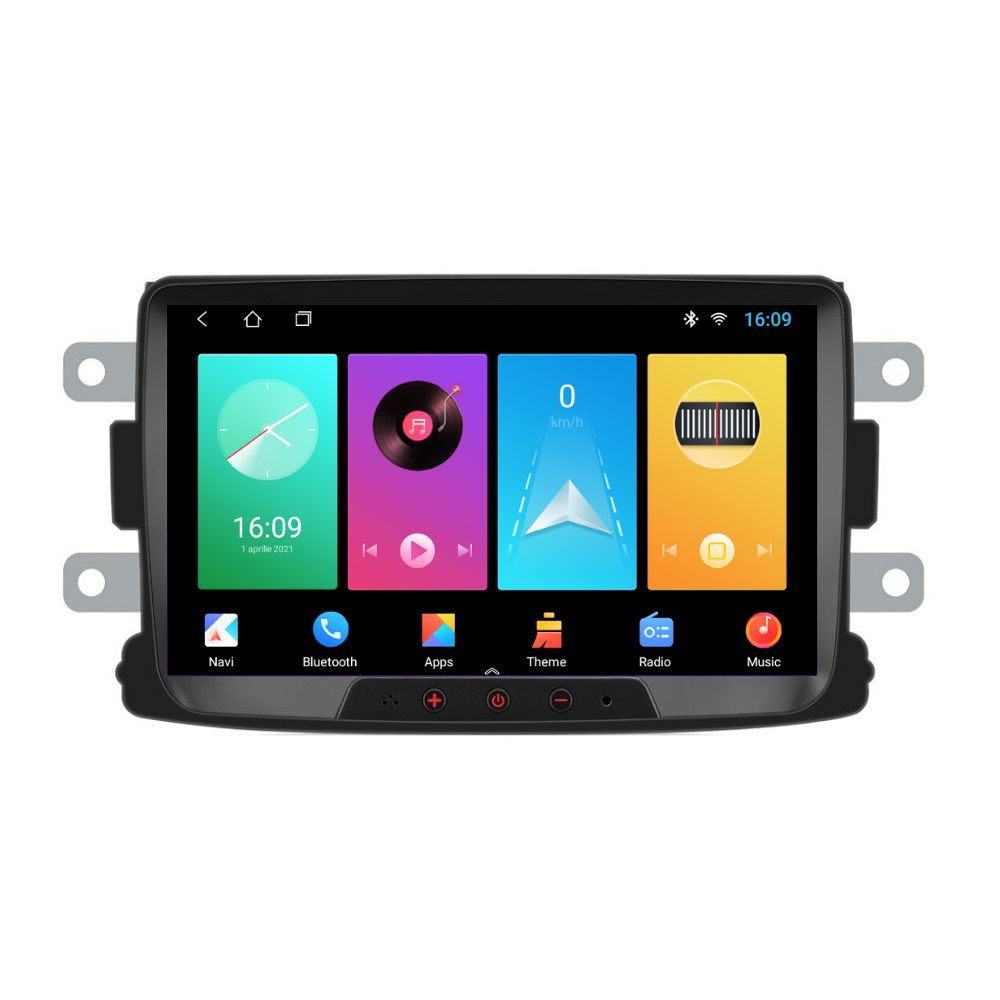 Navigatie dedicata cu Android Dacia Spring dupa 2020, 2GB RAM, Radio GPS Dual Zone, Display HD 8'' Touchscreen, Internet Wi-Fi, Bluetooth, MirrorLink, USB