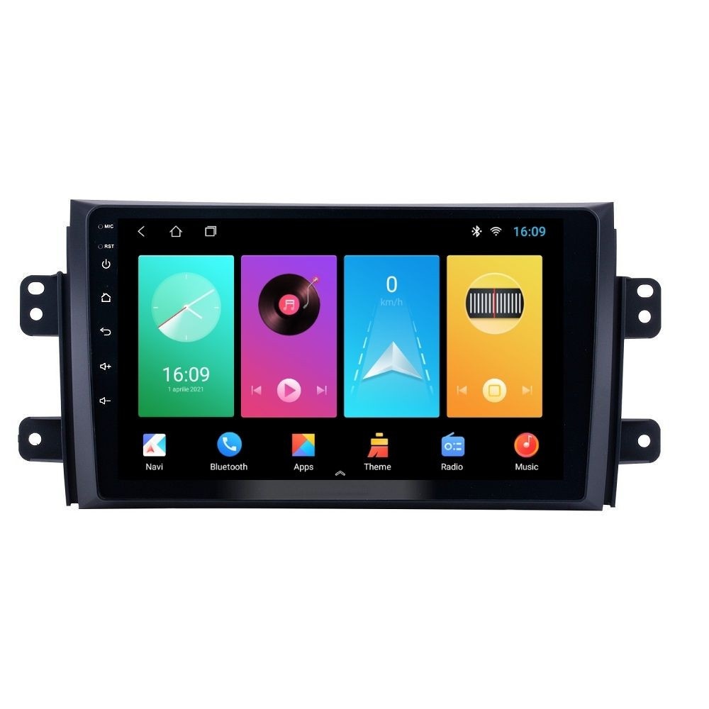 Navigatie dedicata cu Android Fiat Sedici 2006 - 2015, 2GB RAM, Radio GPS Dual Zone, Display HD IPS 9" Touchscreen, Internet Wi-Fi, Bluetooth, MirrorLink, USB