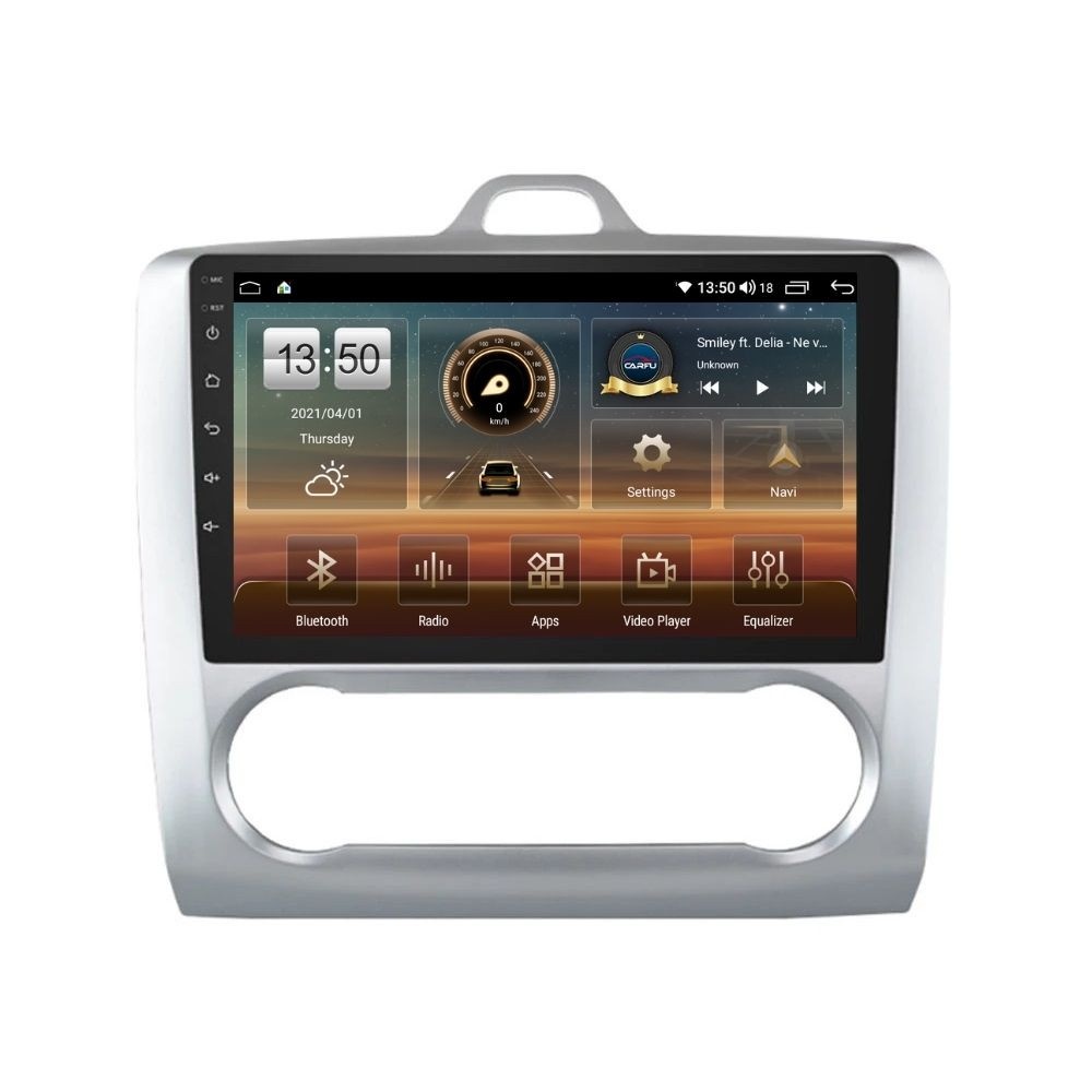 Navigatie dedicata cu Android Ford Focus II 2004 - 2011, clima automata, 4GB RAM, Radio GPS Dual Zone, Display HD QLED 9" Touchscreen, Internet Wi-Fi si slot SIM 4G, Bluetooth, MirrorLink, USB