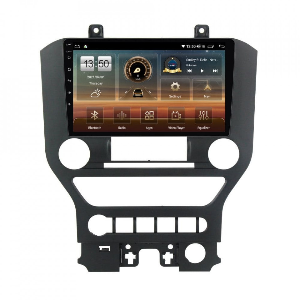 Navigatie dedicata cu Android Ford Mustang 2014 - 2021 cu navigatie originala, 8GB RAM, Radio GPS Dual Zone, Display HD QLED 9" Touchscreen, Internet Wi-Fi si slot SIM 4G, Bluetooth, MirrorLink, USB