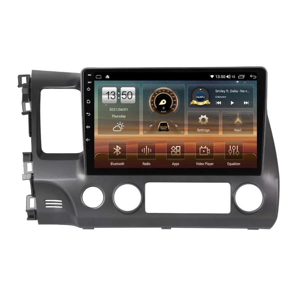 Navigatie dedicata cu Android Honda Civic VIII Sedan 2006 - 2011, 4GB RAM, Radio GPS Dual Zone, Display HD QLED 10" Touchscreen, Internet Wi-Fi si slot SIM 4G, Bluetooth, MirrorLink, USB