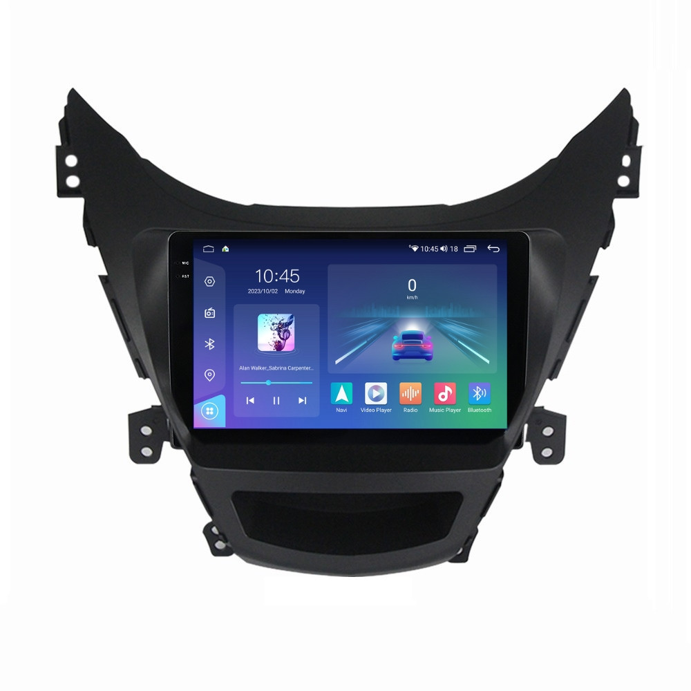 Navigatie dedicata cu Android Hyundai Elantra V 2010 - 2014, 8GB RAM, Radio GPS Dual Zone, Display 2K QLED 9.5" Touchscreen, Internet Wi-Fi si slot SIM 4G, Bluetooth, MirrorLink, USB