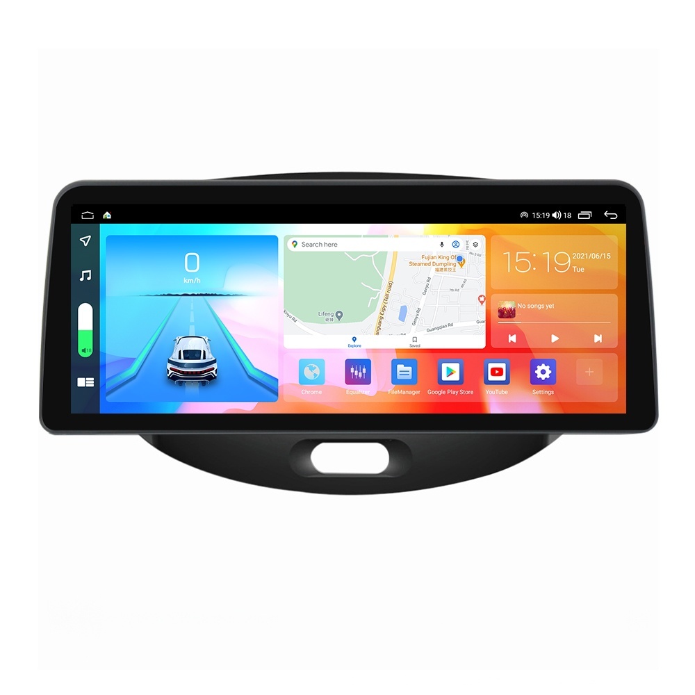 Navigatie dedicata cu Android Hyundai i10 2007 - 2013, 8GB RAM, Radio GPS Dual Zone, Display QLED 12.3" Touchscreen, Internet Wi-Fi si slot SIM 4G, Bluetooth, MirrorLink, USB
