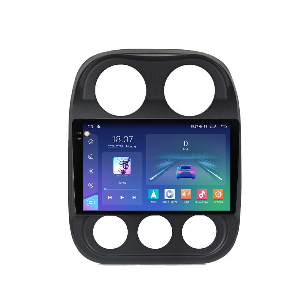 Navigatie dedicata cu Android Jeep Compass I 2011 - 2016, 8GB RAM, Radio GPS Dual Zone, Display 2K QLED 10.36" Touchscreen, Internet Wi-Fi si slot SIM 4G, Bluetooth, MirrorLink, USB