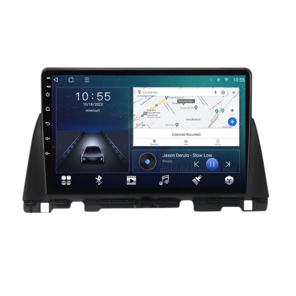 Navigatie dedicata cu Android Kia Optima II dupa 2015, 2GB RAM, Radio GPS Dual Zone, Display HD QLED 10" Touchscreen, Internet Wi-Fi si slot SIM 4G, Bluetooth, MirrorLink, USB