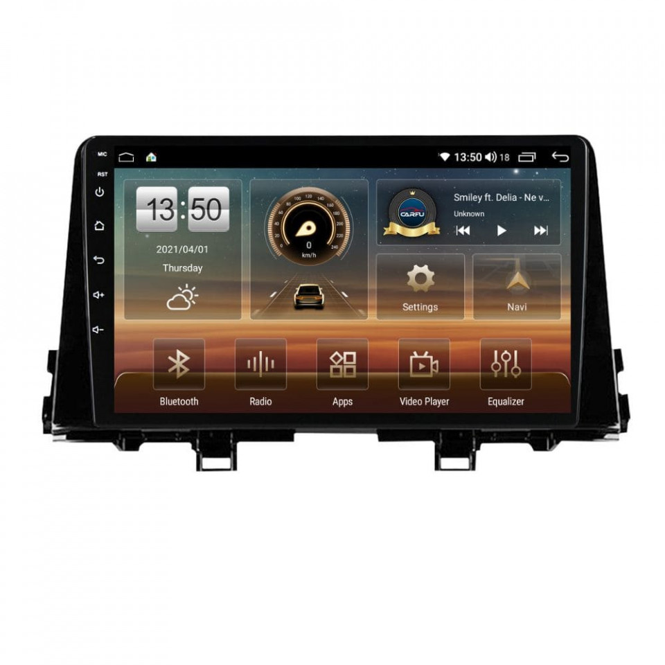 Navigatie dedicata cu Android Kia Picanto dupa 2017, 6GB RAM, Radio GPS Dual Zone, Display HD QLED 9" Touchscreen, Internet Wi-Fi si slot SIM 4G, Bluetooth, MirrorLink, USB