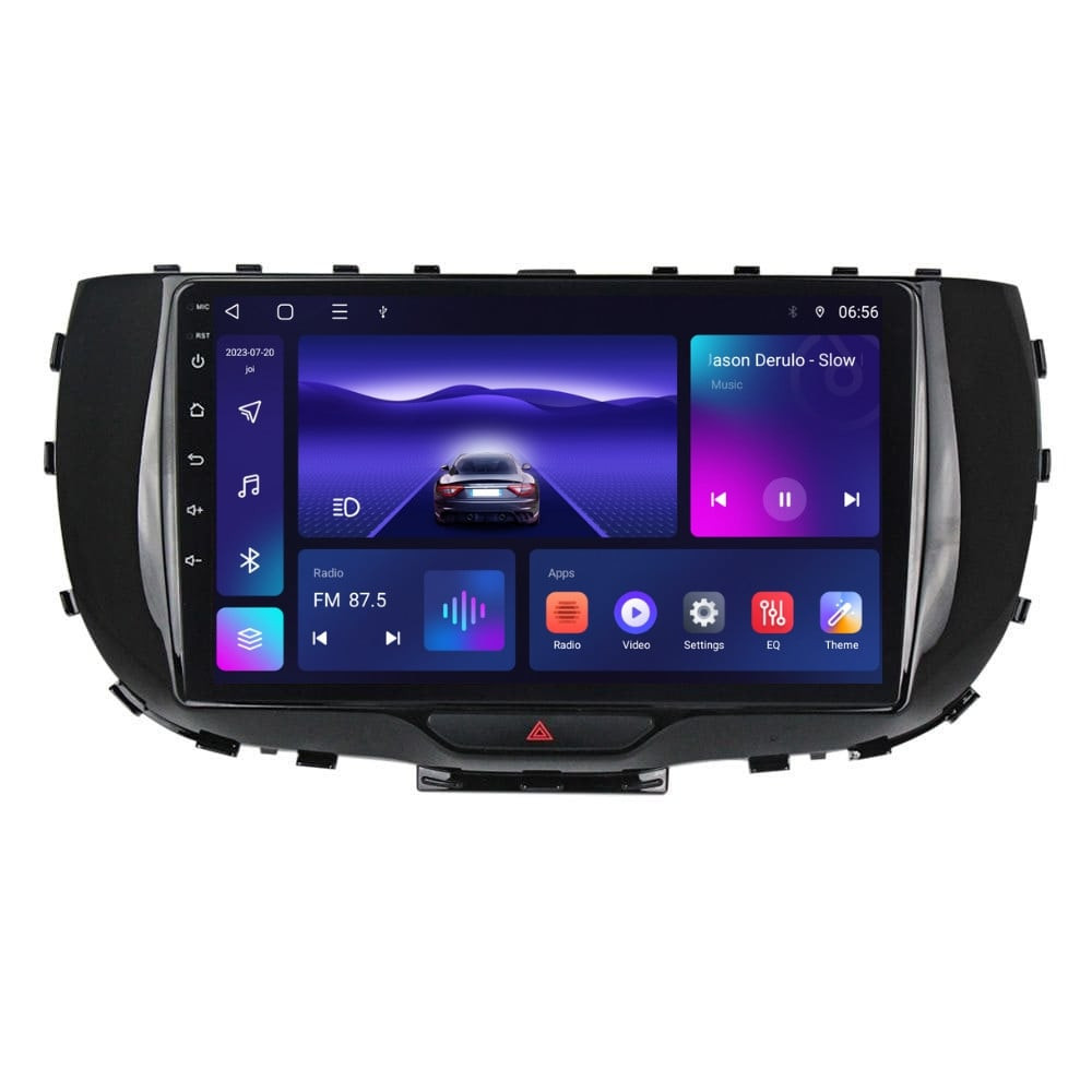 Navigatie dedicata cu Android Kia Soul dupa 2019, 3GB RAM, Radio GPS Dual Zone, Display HD QLED 9" Touchscreen, Internet Wi-Fi si slot SIM 4G, Bluetooth, MirrorLink, USB