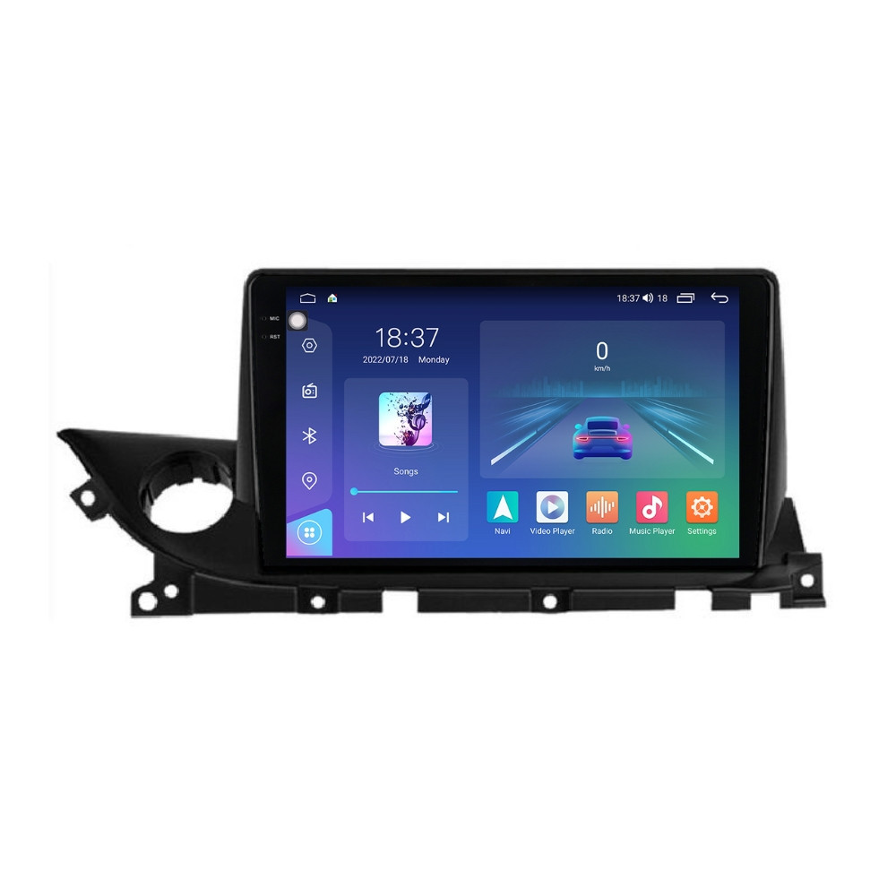 Navigatie dedicata cu Android Mazda 6 dupa 2018, 8GB RAM, Radio GPS Dual Zone, Display 2K QLED 9.5" Touchscreen, Internet Wi-Fi si slot SIM 4G, Bluetooth, MirrorLink, USB