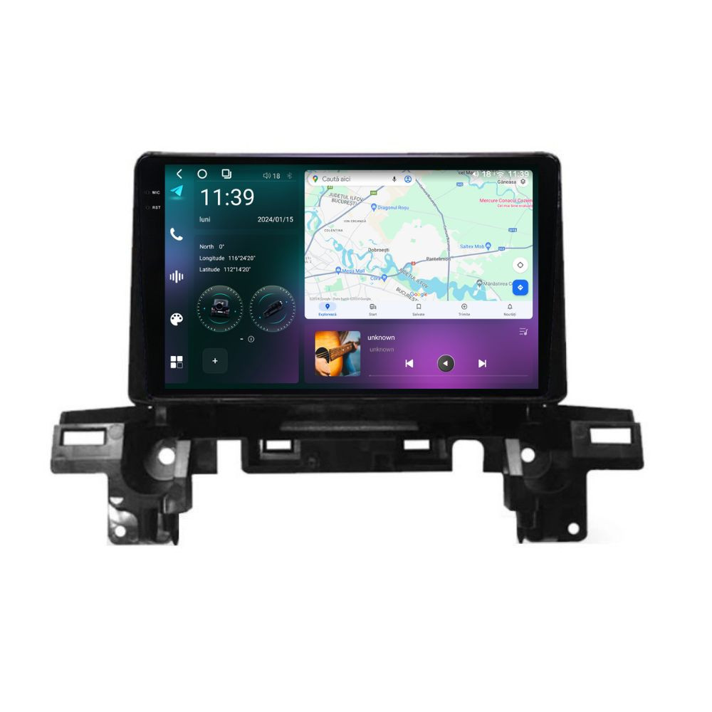 Mărește imaginea pentru Navigatie dedicata cu Android Mazda CX-5 2017 - 2021, 12GB RAM, Radio GPS Dual Zone, Display 2K QLED 9.5" Touchscreen, Internet Wi-Fi si slot SIM 4G, Bluetooth, MirrorLink, USB